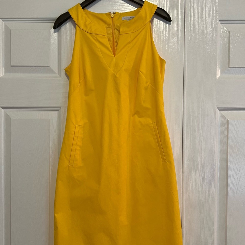 Banana republic yellow sheath dress